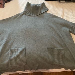 Foldover Turtleneck Sweater